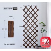 [Ship 1H] Giàn gỗ treo ban công leo hoa hồng, treo chậu cây, hàng rào gỗ co giãn điều chỉnh