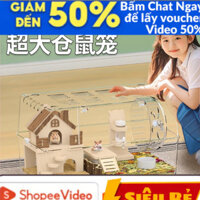 (Ship chậm) Lồng Chuột Hamster Hai Lớp Giá Rẻ Biệt Thự Siêu Lớn Sang Trọng Không Gian Lớn Chuột Hamster Nhà Trong Suốt C