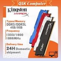 【Ship hàng tận nơi 24H】Kingston Hyperx 4GB/8GB Desktop RAM DDR3/DDR3L 1.5V/1.35V 1333MHZ/1600/1866MHZ DIMM memory for PC