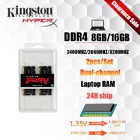 【Ship hàng tận nơi 24H】2pcs/Set Kingston Fury 8GB/16GB Laptop RAM  DDR4  2400/2666/3200MHZ SODIMM notebook