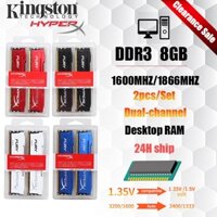 【Ship hàng tận nơi 24H】8GB/Kit(2pcs) Kingston Hyperx  Desktop RAM  DDR3 /1600/1866MHZ DIMM Gaming memory