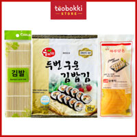 [SHIP HCM] Combo 3 món nguyên liệu cuốn kimbap (rong biển, củ cải vàng, mành cuộn)