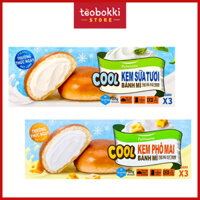 [SHIP HCM] Hộp 3 cái bánh mì kem phô mai/ kem sữa tươi Pulmuone 225g