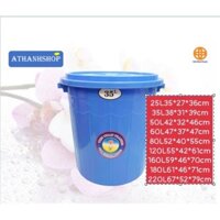 🌀SHIP HN 1H🌀THÙNG NHỰA TRÒN 50L VIỆT NHẬT CÓ NẮP