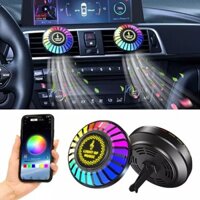 {Ship hỏa Tốc} Đèn Led Cảm Ứng Âm Thanh Nước Hoa Gắn Cửa Gió Điều Hoà Ô Tô - Nhấp Nháy Theo Nhạc,Chuyển Đổi Màu Bằng App