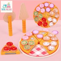 [⚡Ship hỏa tốc] 🍎Đồ Chơi Bánh Pizza Gỗ [Hàng Chính Hãng] ✨ĐỒ CHƠI GỖ MONTESSORI✨ Đồ Chơi Thông Minh Cho Trẻ 1-12 Tuổi