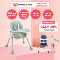 [Ship Hoả Tốc] Ghế ăn dặm cao cấp 3 tư tế mẫu mới 2023 có bánh xe gấp gọn, ngả lưng E-560 cho bé DUMBO STORE