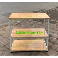 (Ship hỏa tốc) Kệ để lò vi sóng, lò nướng mặt gỗ cao su tự nhiên siêu bền