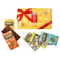 (Ship hỏa tốc) MAROU - Hộp Quà 6 Thanh Socola 80g, Single Origin Vietnamese Chocolate Gift Box, 6 Thanh (480g)