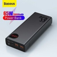 Ship hoả tốc - Pin sạc dự phòng 65w 20.000mah BASEUS sạc nhanh ,chính hãng sạc dự phòng cho laptop-marbook