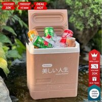 [ship hỏa tốc] thùng 18L hokori cao cấp việt nhật.thùng đá sang trọng bảo hành 5 năm.