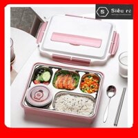 [SHIP NGAY] KHAY CƠM 5 NGĂN INOX 304 Giữ Nhiệt Chống Tràn - Hộp Đựng Cơm Văn Phòng - Màu Ngẫu Nhiên