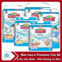 (ship nhanh- tặng 12 xe trớn) Tã dán Goon premium M60 - L50 - XL46 (cắt tem)