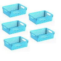 [ship nhanh]COMBO 5 rổ đan nhựa DUY TÂN Matsu 1T7 (23 x 17 x 7.3 cm) - 04472