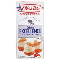 (Ship2h) Kem Sữa, Crème Excellence Whipping Cream, 35% Fat (1L) - ELLE & VIRE