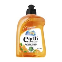 (ShipHỏaTốc) EARTH CHOICE - Nước Rửa Chén Đậm Đặc Hương Cam, Ultra Concentrate Dishwashing Liquid, Antibacterial (500ml)
