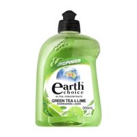 (ShipHỏaTốc) EARTH CHOICE - Nước Rửa Chén Đậm Đặc Hương Trà Xanh & Chanh, Ultra Concentrate Dishwashing (500ml)