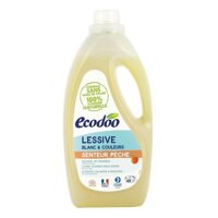 (ShipHỏaTốc) ECODOO - Nước Giặt Sinh Học, Lessive Blanc & Couleurs, Senteur Pêche, 66 Lần Giặt (2L)