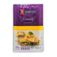 (ShipHỏaTốc) EMBORG - Phô Mai Lát Gouda, Gouda Cheese, 48% Fat, 8 Lát (150g)