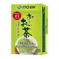 (ShipHỏaTốc) ITO EN - Trà Xanh Gạo Rang Túi Lọc, Oi Ocha Matcha Genmaicha, 20 Túi, 1.4 oz (40g)