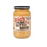 (ShipHỏaTốc) PIC'S - Bơ Đậu Phộng Nghiền Hạt Không Muối, Peanut Butter, Crunchy No Salt (380g)