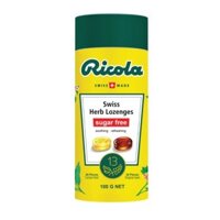 (ShipHỏaTốc) RICOLA - Kẹo Thảo Mộc Thụy Sĩ, Swiss Herb Lozenges, Sugar Free, 40 Viên (100g)