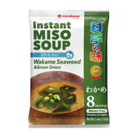 (ShipHỏaTốc) Súp Miso Rong Biển Ăn Liền Vị Hành, Instant Miso Soup, Wakame Seaweed & Green Onion, 8 Gói, 5.4 oz (152g)