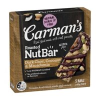 (ShipHỏaTốc) Thanh Hạt Socola Đắng, Dừa & Macca, Roasted Nut Bars, Dark Choc, Coconut & Macadamia, 5 Thanh (160g)