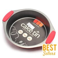 (ShipHỏaTốc) UNCLE BILLS - Khay Nướng Bánh Tròn Có Tay Cầm Silicon, Round Cake Tin with Silicon Handles (20 x 20cm)
