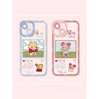 Shipped on the same day Apple 13 mobile phone case Winnie the bear 12pro piggy Pijie xsmax cartoon ins style iphone11 lovers xs cute xr women's 13mini Creative x transparent 8p silicone 7plus soft case VQTF