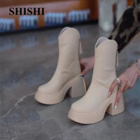 SHISHI giày nữ boot nữ bột Thời trang trăm mốt  Bảnh bao Độc lạ Đi biển Đế êm FSX23A0RYF 39Z240925