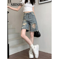 SHISHI quần ống rộng quần nữ jean Fashion Casual phổ biến Vintage WLK24800KW 31Z240803