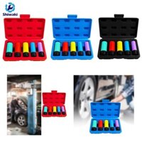 Shiwaki 5x Generic 1 / 2 inch Ổ đĩa Lug Nut Ổ cắm Bộ tháo đai ốc tiện lợi Phụ tùng ô tô hiệu suất cao Bộ ổ cắm tác động