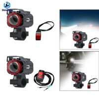 Shiwaki Chung Xe Máy LED Đèn Pha Siêu Sáng Đèn Hai Màu Thay Thế Đèn Sương Mù Cho Xe ủi Cần Cẩu