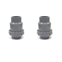SHMONO 2’’ PVC Check Valve, Ball-Type Control Devices, Single Union Ball Check Valve, Socket - 2 Pack [Available 3/4'',1'',1.25'...