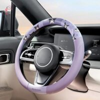 Shngki Hello Kitty Xe Mới Dễ Thương Sáng Tạo Hoạt Hình Da Cao Cấp Thoải Mái Thoáng Khí Chống Trơn Trượt Vô Lăng Cho Tất Cả Các Mùa MNS