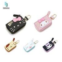 [Shngki] Hộp đựng chìa khóa hoạt hình Sanrio mới Kawaii Hello Kitty Cinnamoroll Melody Kuromi Ví đựng tiền xu Anime dễ thương Lưu trữ Túi nhỏ Quà tặng cho bé gái [MỚI]