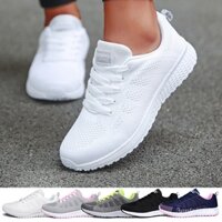 Shoes Women's Sneakers Fashion Lace-Up Casual Shoes Women Flats Soft Sole White Sneakers Women Platform Shoes Zapatillas