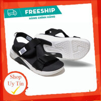 SHONDO Giày Dép Sandals Nam Nữ Unisex Shondo F7 Racing Đen Đế Trắng - Đi học, đi làm, đi chơi F7R0010