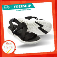 SHONDO - Giày Dép Sandals Nam Nữ F6 Sport Đen Đế Trắng - Đi học, đi làm, đi chơi F6S003