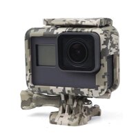 Shoot Camouflage Gray Protective Frame Mount Stand Housing Case for GoPro Hero 6/5/HERO(2018) Side Open Mount Shell Cover for Go Pro Hero 5 Action Camera Accessories