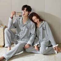 Shop 2 Bộ Giá Cặp Đôi Bộ Đồ Ngủ Nữ Xuân Thu Cotton Nguyên Chất Dài Tay Một Nam Một Nữ Homewear Phù Hợp Với 2024
