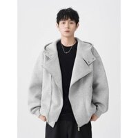 Shop 2025 Mùa Xuân Đôi Dây Kéo Cardigan Lớp Không Khí Có Mũ Trùm Đầu Áo Khoác Nam Nữ Mùa Cặp Đôi Top 25.2.19