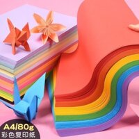 Shop A4 Giấy Màu Giấy In Màu 80g Giấy In Màu Dày Trẻ Em Tự Làm Giấy Handmade Origami Chất Liệu Cắt Giấy Handmade Origami 0218