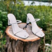 Shop bán giày nữ big size,Sandal cao 6cm dẹp,mũi vuông 2 dây quai mảnh bigsize 32 đến 45