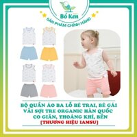 Shop Bố Ken - Bộ Quần Áo Ba Lỗ Trẻ Em Trai/Gái Vải Sợi Tre Organic Hàn Quốc Co Dãn, Thoáng Khí, Bền [IAMSU: SU23-SB05]