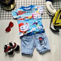 Shop cho ra doi sét jean ao thun lanh in 3D kèm jean mềm co giãn thoai mai .hinh theu đẹp tren quan luon khách nhe. .