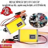 (SHOP CHUYÊN Sỉ) BỘ SẠC BÌNH XE MÁY, SẠC BÌNH ACQUI 12V-2A CÓ LED HIỂN THỊ