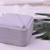 SHOP Dây chuyền nữ trăng sao xanh cực cute DC81, bạc S925 giá rẻ 12 [TD92]