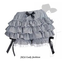 Shop Dễ Thương jk Chống chói Hakama Váy phồng Cô Gái Phù Hợp Với Kẻ Sọc Bánh Puff Váy Nữ Váy Người Nhỏ